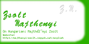 zsolt majthenyi business card